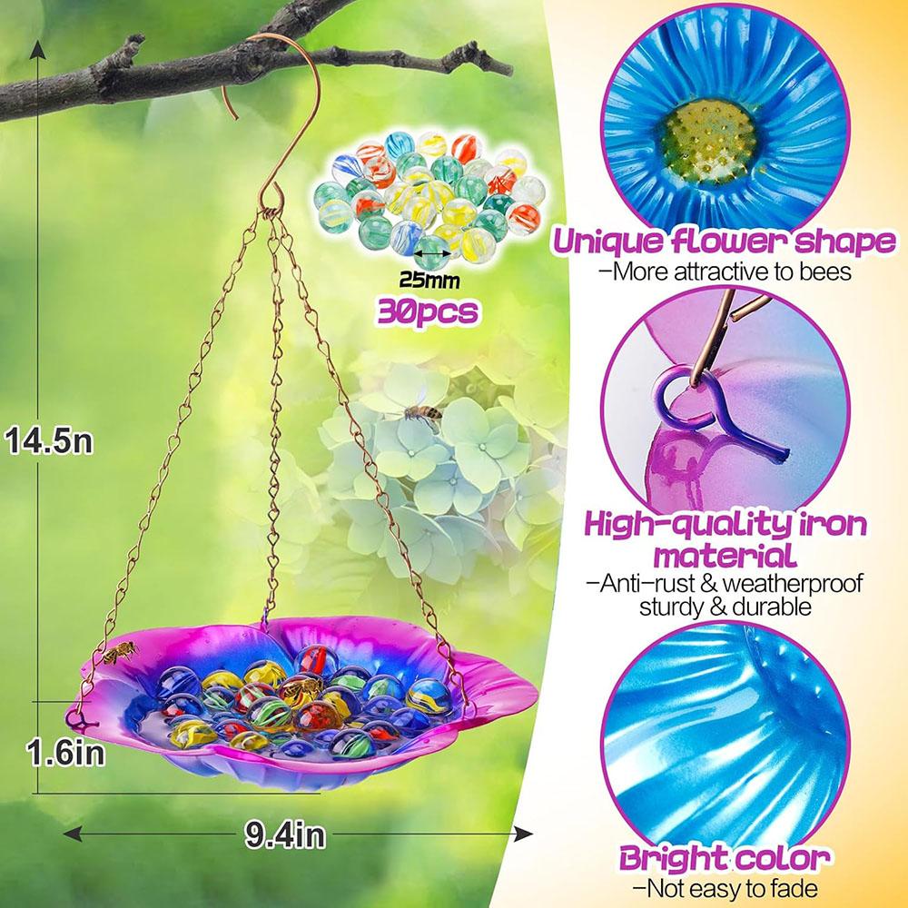 Bee Feeder Hibiscus Design,Anti-Rust Iron Bee Water Station Colorful Butterfly Bath Bowl with 30 Glass Marbles,Garden Yard Decor фиолетовый
Bee Feeder Hibiscus Design,Anti-Rust Iron Bee Water Station Colorful Butterfly Bath Bowl with 30 Glass Marbles,Garden Yard Decor фиолетовый