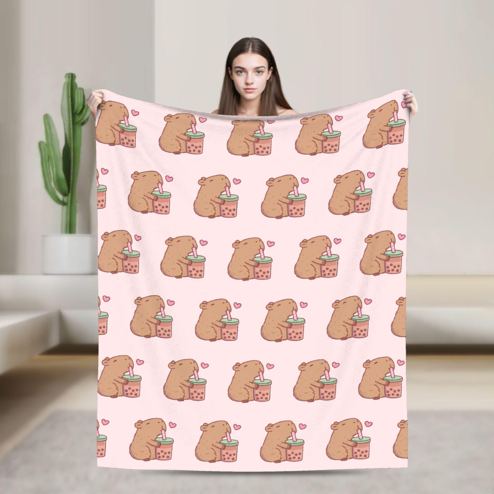Capybara Leaf Eat your Greens Blankets Animal Lover Flannel Novelty Breathable Throw Blankets for Bed Sofa Winter 75x90cm
Capybara Leaf Eat your Greens Blankets Animal Lover Flannel Novelty Breathable Throw Blankets for Bed Sofa Winter 75x90cm
