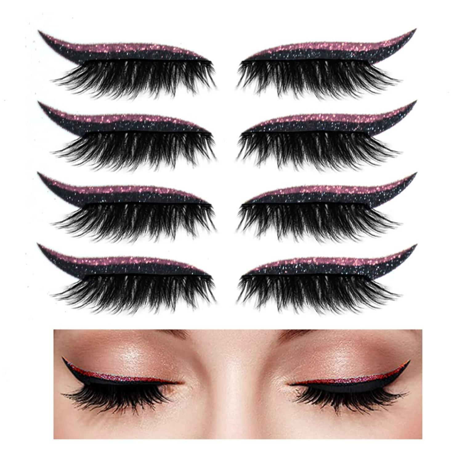 Reusable Eyelashes & Eyeliner Stickers - Natural & Waterproof Makeup Stickers Instant for Women 4 Pairs рожевий
Reusable Eyelashes & Eyeliner Stickers - Natural & Waterproof Makeup Stickers Instant for Women 4 Pairs рожевий