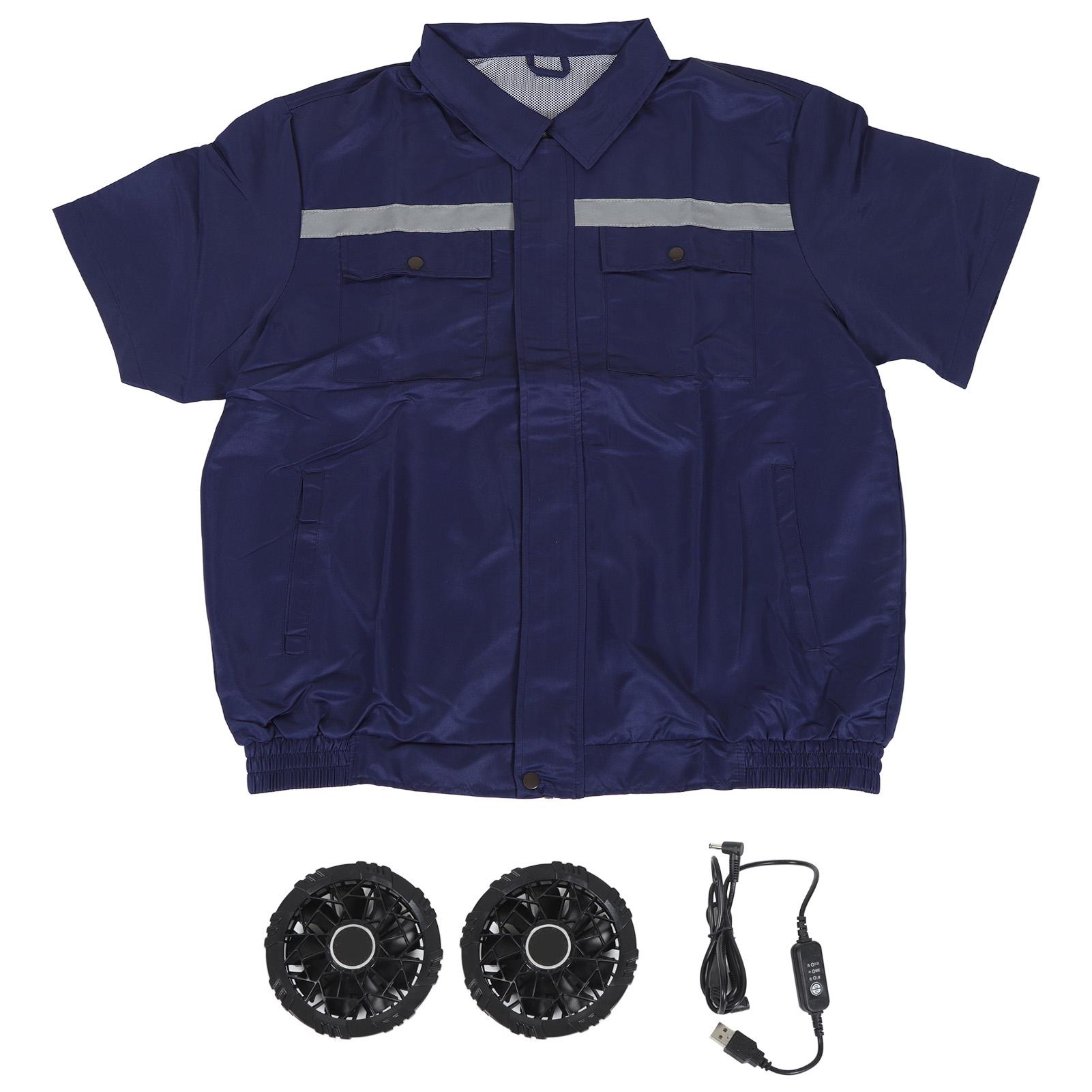 4XL Cooling Fan Short Sleeve with Double Fan Sun Protection Cooling Refrigeration Jacket for Outdoor Blue
4XL Cooling Fan Short Sleeve with Double Fan Sun Protection Cooling Refrigeration Jacket for Outdoor Blue