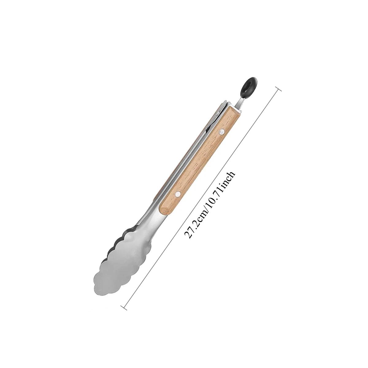 1Pcs Stainless Steel Food Tongs, Heavy Duty Kitchen Tongs with Wooden Handle for Cooking, Grilling and BBQ, 7-16 Inch Length
1Pcs Stainless Steel Food Tongs, Heavy Duty Kitchen Tongs with Wooden Handle for Cooking, Grilling and BBQ, 7-16 Inch Length