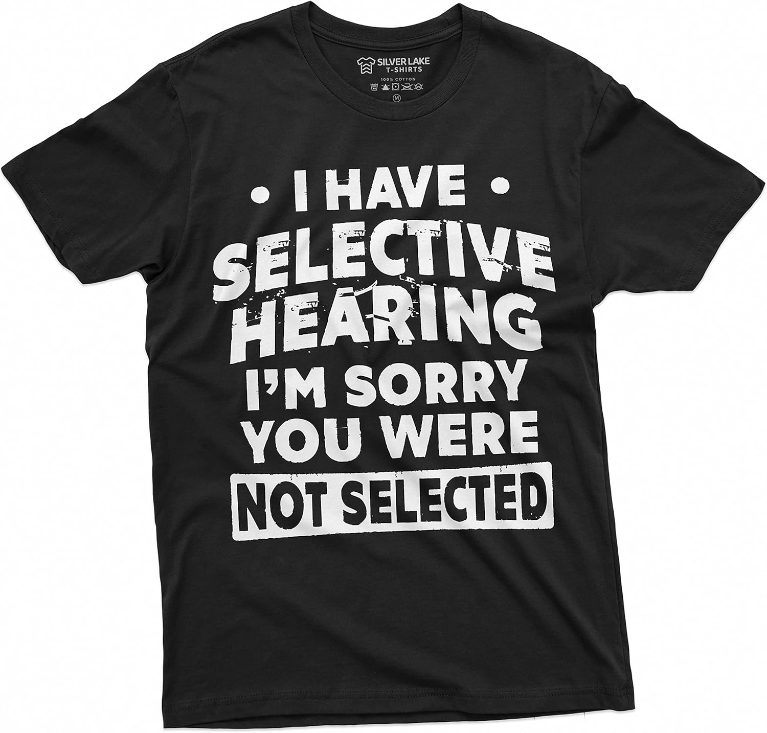 Men s Funny Selective Hearing T-Shirt You were not Selected Humorous Gift Tee Sarcastic Tshirt 5XL різнокольоровий
Men s Funny Selective Hearing T-Shirt You were not Selected Humorous Gift Tee Sarcastic Tshirt 5XL різнокольоровий