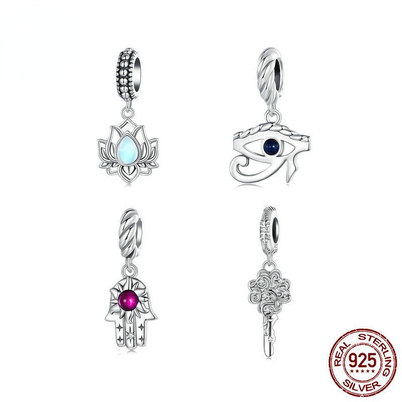 Стерлингового серебра 925 пробы Lucky Eye Flower Lotus Hand of Fatima Key Подвеска-подвеска подходит для браслета DIY SCC2847
Стерлингового серебра 925 пробы Lucky Eye Flower Lotus Hand of Fatima Key Подвеска-подвеска подходит для браслета DIY SCC2847