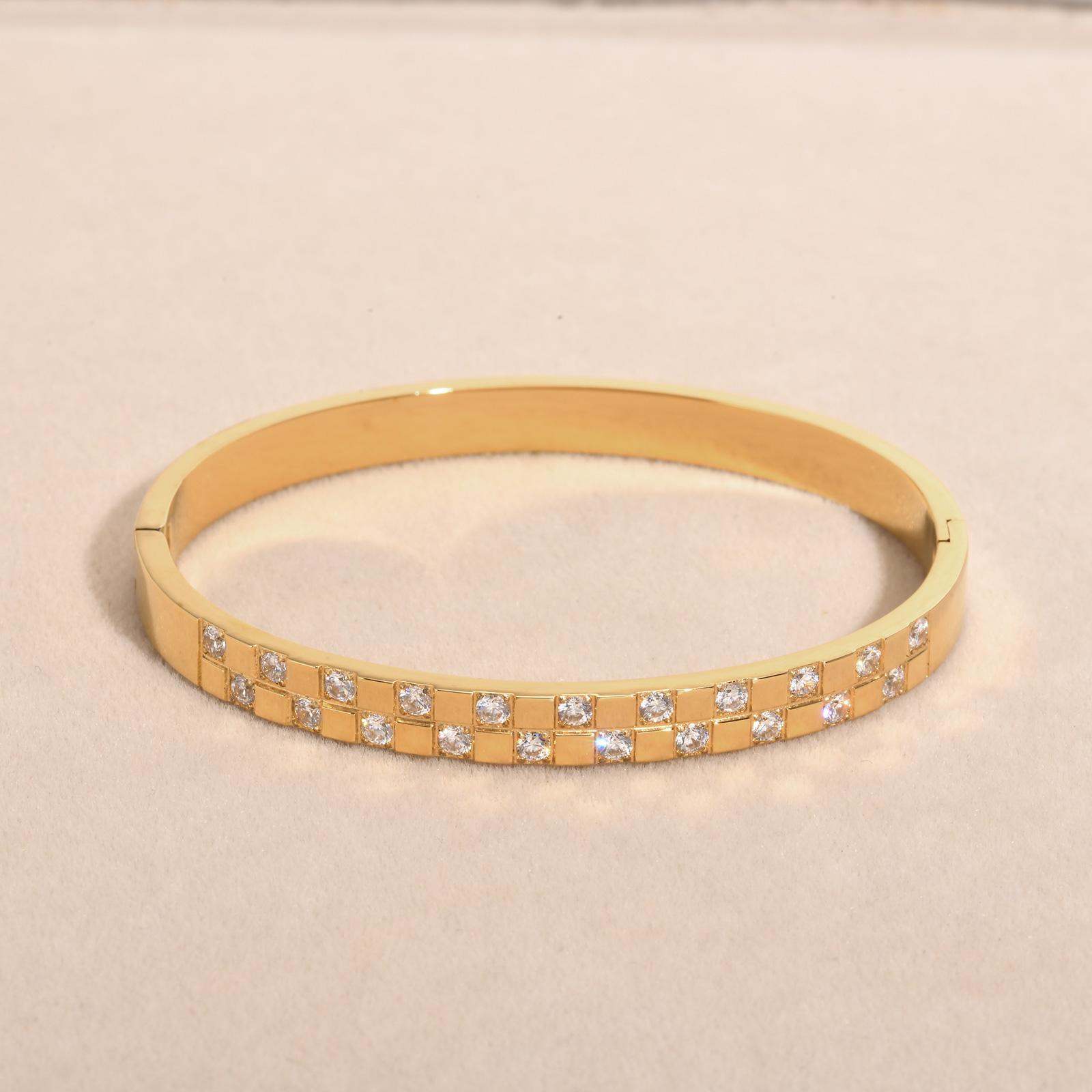 Zircon Square Open Bracelets CZ Stainless Steel Hinged Cuff Bangle Bracelet for Women Luxury Fashion Jewelry 50-60mm
Zircon Square Open Bracelets CZ Stainless Steel Hinged Cuff Bangle Bracelet for Women Luxury Fashion Jewelry 50-60mm