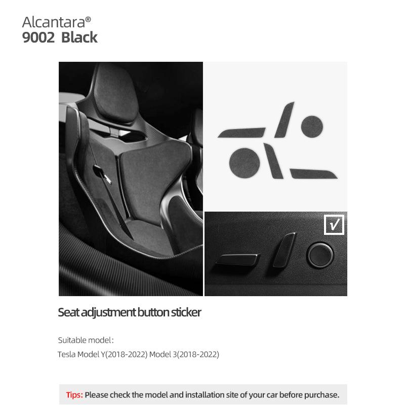 For Tesla Model 3 2018-2025 Model Y 2019-2025 Made of Alcantara Seat Adjust Button Trim Sticker Car Interior Tuning Accessories
For Tesla Model 3 2018-2025 Model Y 2019-2025 Made of Alcantara Seat Adjust Button Trim Sticker Car Interior Tuning Accessories