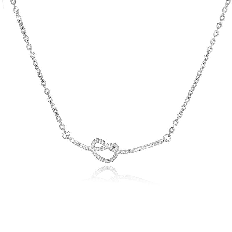 HECHENG, Simple And Elegant 18K Golden Plated Zirconia Knot Pendant Necklace And Pearl Earrings From The Same Collection Other
HECHENG, Simple And Elegant 18K Golden Plated Zirconia Knot Pendant Necklace And Pearl Earrings From The Same Collection Other