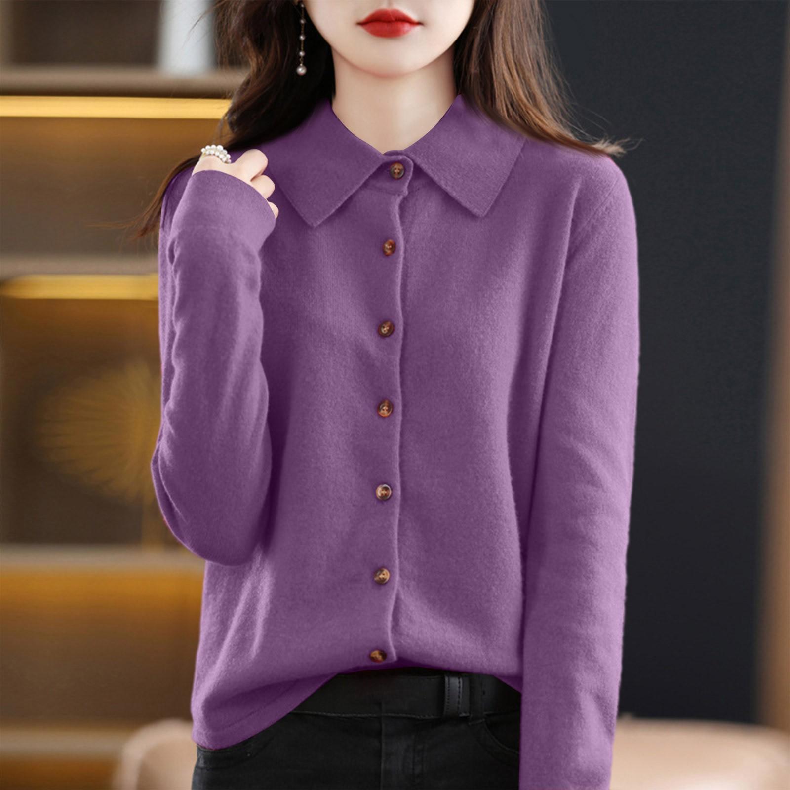 Women s Casual Loose Fit Long Sleeve Sweater Cardigan Button Front Collar Jacket Lightweight Knit Outerwear for Everyday Wear L фіолетовий
Women s Casual Loose Fit Long Sleeve Sweater Cardigan Button Front Collar Jacket Lightweight Knit Outerwear for Everyday Wear L фіолетовий