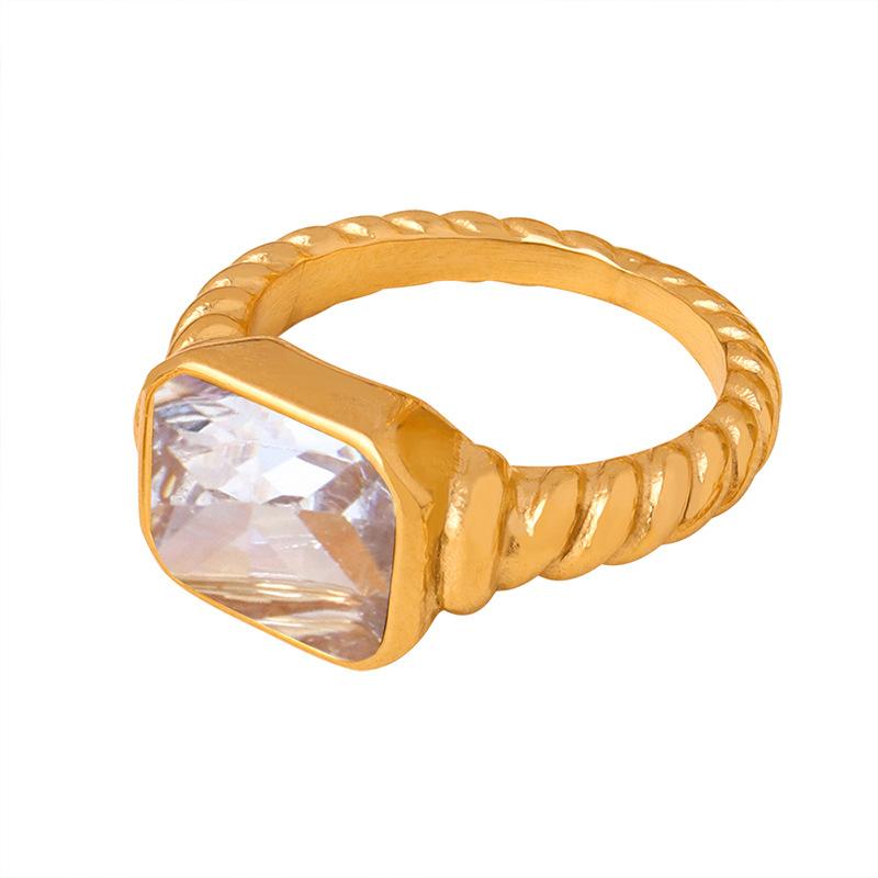 New Fashion Square Zircon Twist Chunky Croissant Rings for Women Charm Waterproof Ring Statement Jewelry Wedding Party Gifts 6 size
New Fashion Square Zircon Twist Chunky Croissant Rings for Women Charm Waterproof Ring Statement Jewelry Wedding Party Gifts 6 size