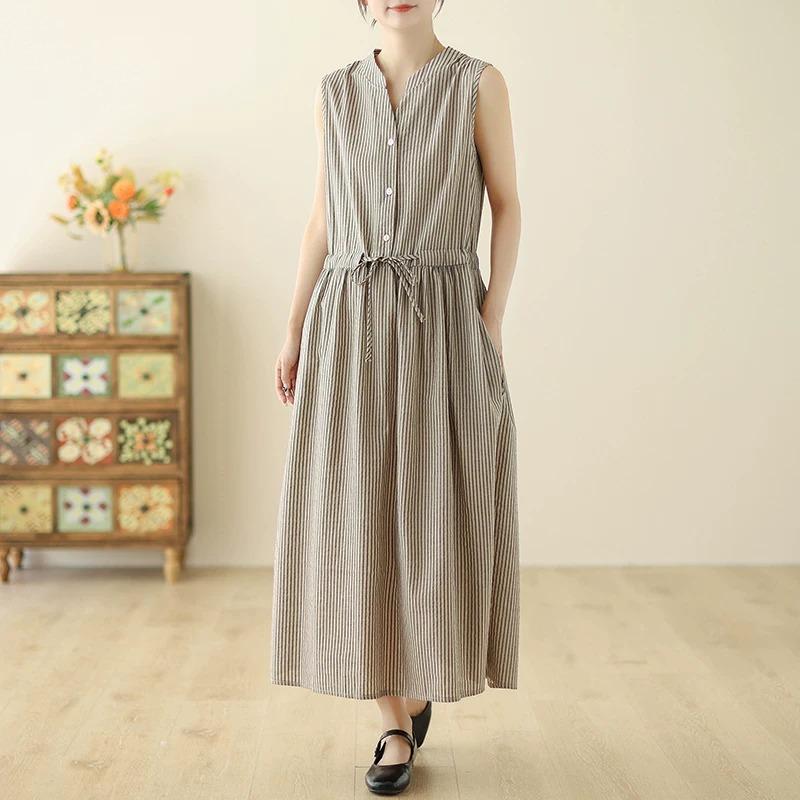 sleeveless Plus size Cotton vintage plaid new in dresses for women casual loose long summer dress M чёрный
sleeveless Plus size Cotton vintage plaid new in dresses for women casual loose long summer dress M чёрный