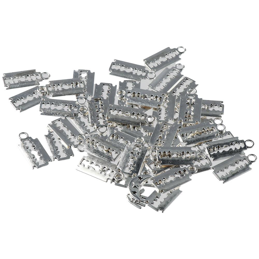 100Pcs Alloy Razor Blade Punk Gothic Pendant 32*10mm Razor Blade Necklace Charms Punk Rock Jewelry Pendant DIY Crafts
100Pcs Alloy Razor Blade Punk Gothic Pendant 32*10mm Razor Blade Necklace Charms Punk Rock Jewelry Pendant DIY Crafts