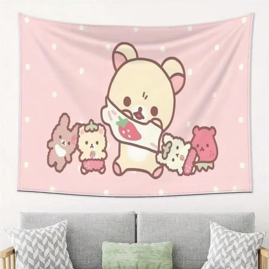 Kawaii Bear Tapestry Pink Polka Dot Cute Animal 2D Print Wall Hanging for Bedroom Decor Gift 74x94cm(29x37in)
Kawaii Bear Tapestry Pink Polka Dot Cute Animal 2D Print Wall Hanging for Bedroom Decor Gift 74x94cm(29x37in)