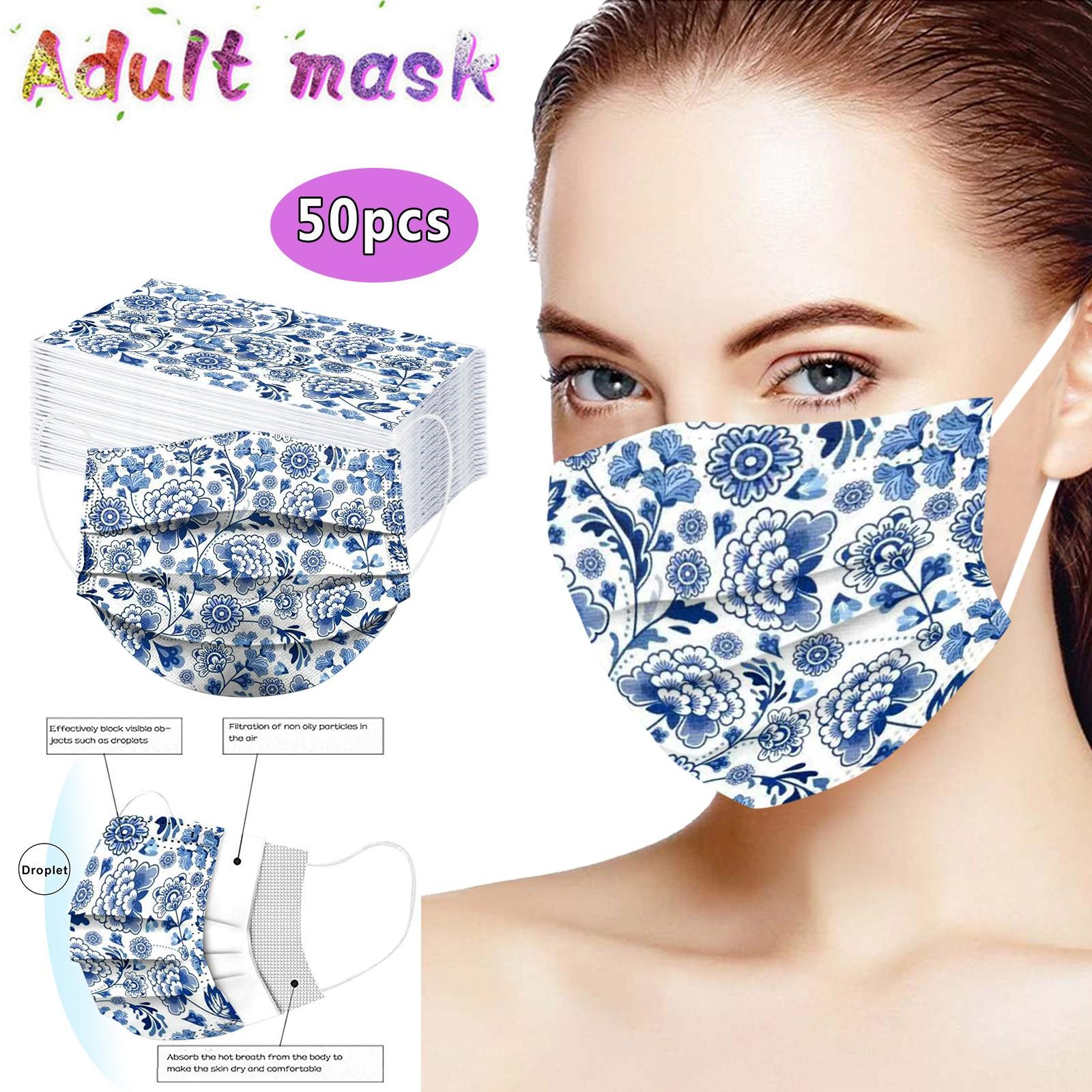 50 шт. Модная одноразовая маска для лица для взрослых с принтом, 3-слойная, с ушными петлями, защита от PM2.5
50 шт. Модная одноразовая маска для лица для взрослых с принтом, 3-слойная, с ушными петлями, защита от PM2.5