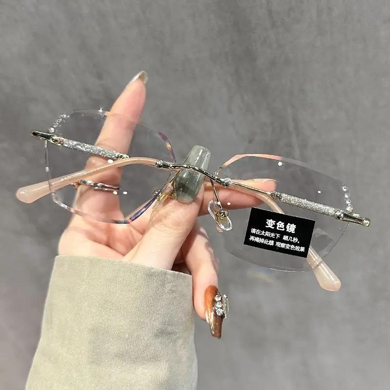 Shining Women S Reading Glasses Change Color In Sunlight Borderless Eyeglass Lens Design Metal Eyeglass Legs +3.0
Shining Women S Reading Glasses Change Color In Sunlight Borderless Eyeglass Lens Design Metal Eyeglass Legs +3.0