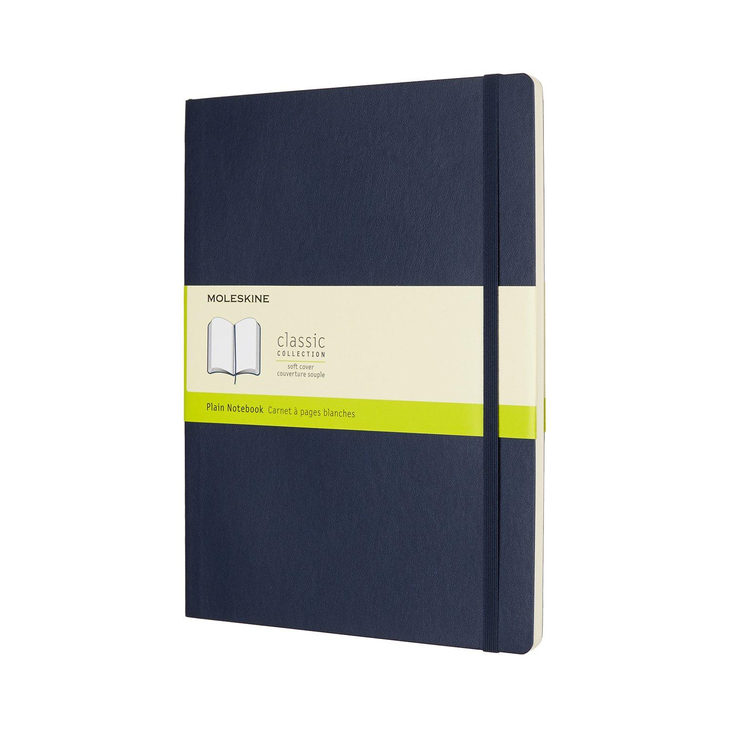 Moleskine Classic Notebook, Soft Cover, Plain, XL, Sapphire Blue, QP623B20
Moleskine Classic Notebook, Soft Cover, Plain, XL, Sapphire Blue, QP623B20