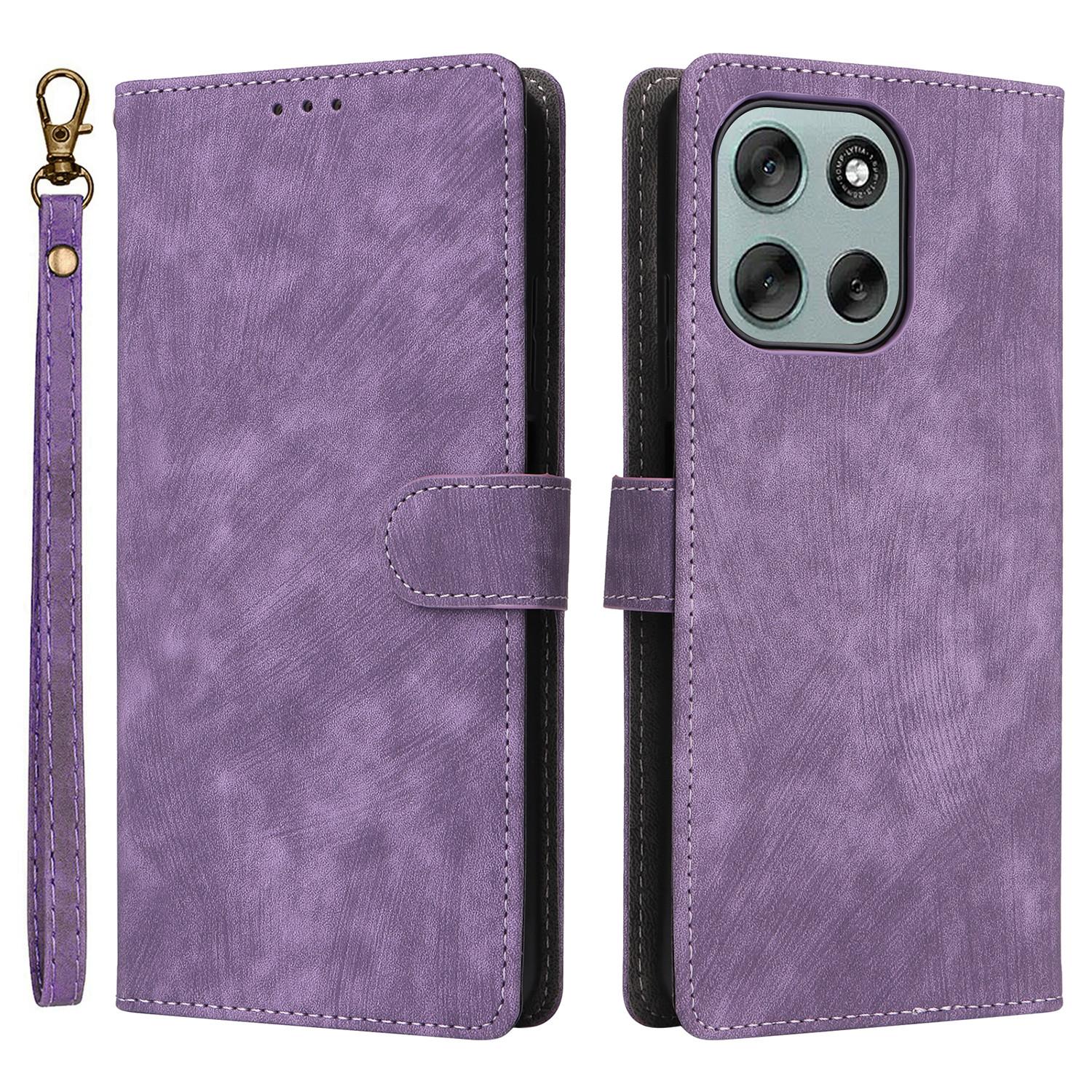 For Motorola Moto G56 5G Case Wallet RFID Blocking PU Leather Phone Cover Stand with Strap Purple
For Motorola Moto G56 5G Case Wallet RFID Blocking PU Leather Phone Cover Stand with Strap Purple