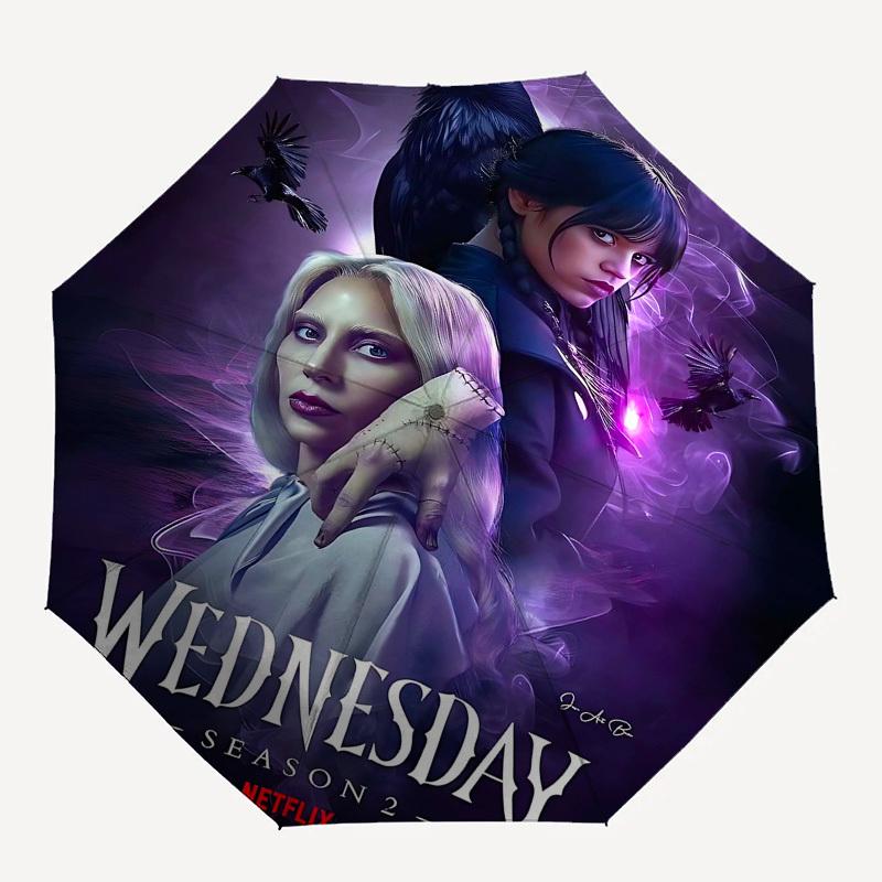 1pc Wednesday Season 2Open/Close Umbrella-Windproof, Compact Travel Umbrella, Sturdy 8-Rib Shaft1114
1pc Wednesday Season 2Open/Close Umbrella-Windproof, Compact Travel Umbrella, Sturdy 8-Rib Shaft1114