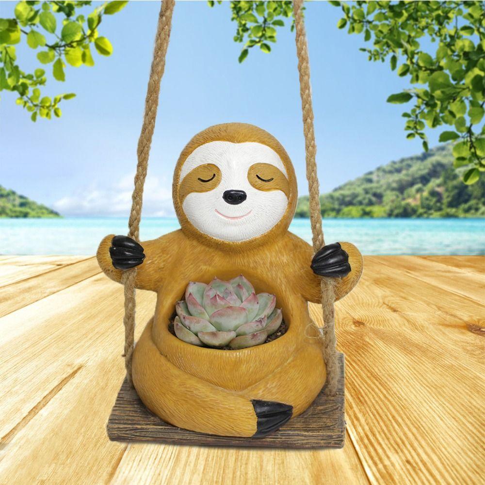 Unique Resin Sloth Sculpture Exquisite Animal Hanging Planter Pot Home Decoration Swing Sloth
Unique Resin Sloth Sculpture Exquisite Animal Hanging Planter Pot Home Decoration Swing Sloth