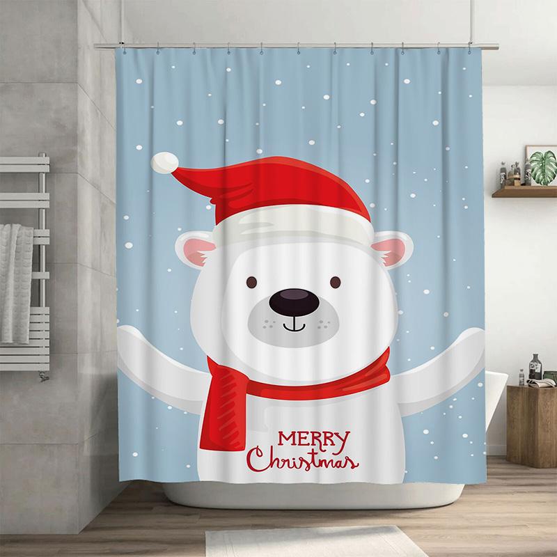 Tuniu Adorable Polar Bear Christmas Bathroom Shower Curtain Festive Holiday Decor Cute Winter Animal Themed Fabric Panel For Tub W60H190(CM)-1 Pcs
Tuniu Adorable Polar Bear Christmas Bathroom Shower Curtain Festive Holiday Decor Cute Winter Animal Themed Fabric Panel For Tub W60H190(CM)-1 Pcs