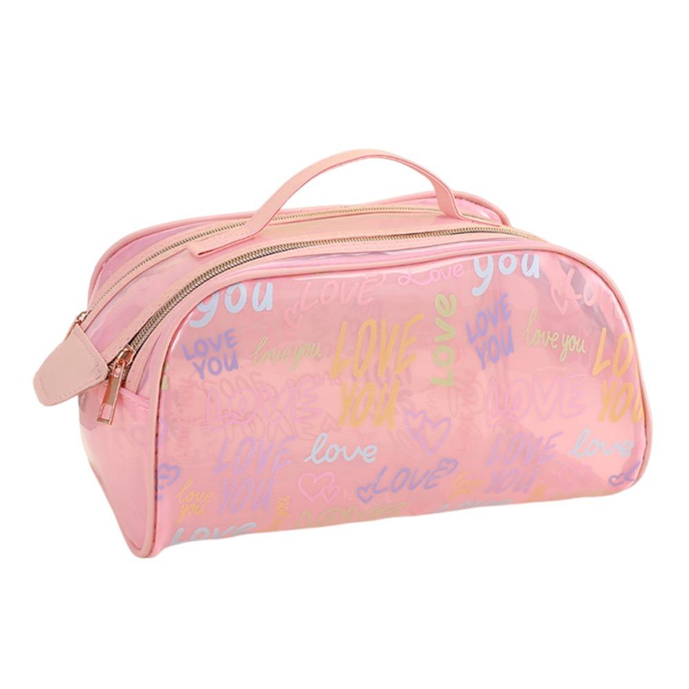 Large Capacity Transparent PVC Toiletry Bag Solid Color Laser Design Cosmetic Organizer Bag Material Portable Design Makeup Bag розовый
Large Capacity Transparent PVC Toiletry Bag Solid Color Laser Design Cosmetic Organizer Bag Material Portable Design Makeup Bag розовый