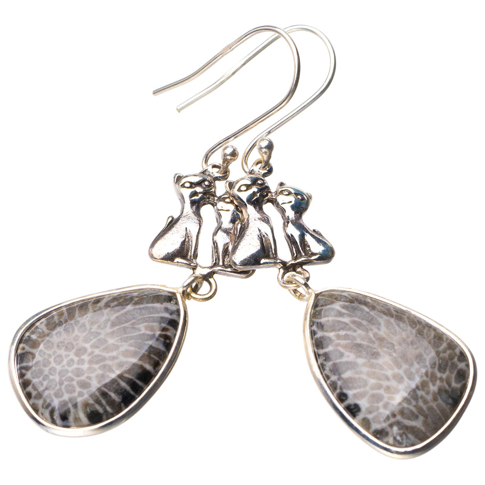StarGems® Natural Stingray Coral Cats Handmade 925 Sterling Silver Earrings 2.25 D7348
StarGems® Natural Stingray Coral Cats Handmade 925 Sterling Silver Earrings 2.25 D7348
