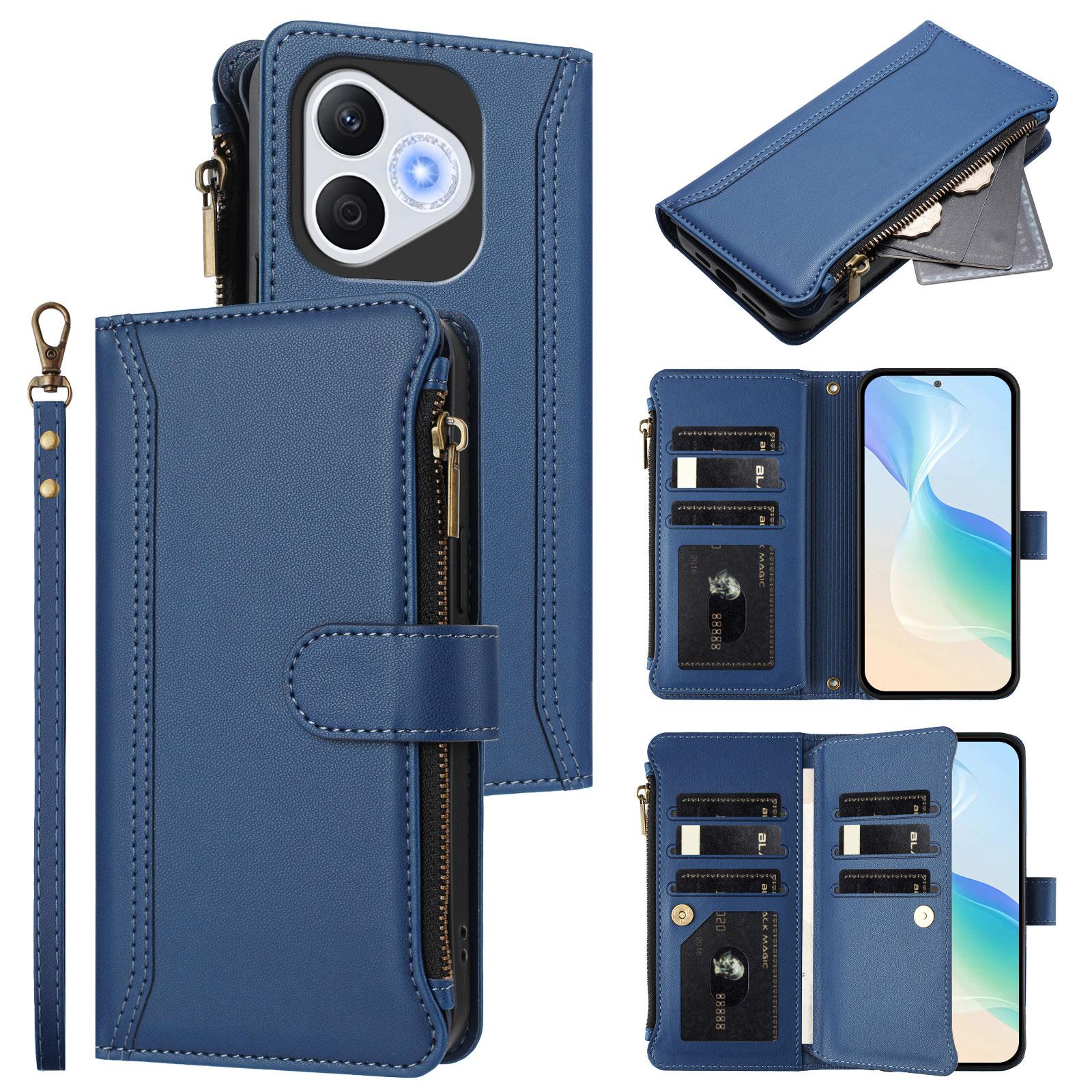 For Honor 400 Lite Leather Case 9 Card Slots Zipper Wallet Stand Phone Cover with Wrist Strap Purple
For Honor 400 Lite Leather Case 9 Card Slots Zipper Wallet Stand Phone Cover with Wrist Strap Purple