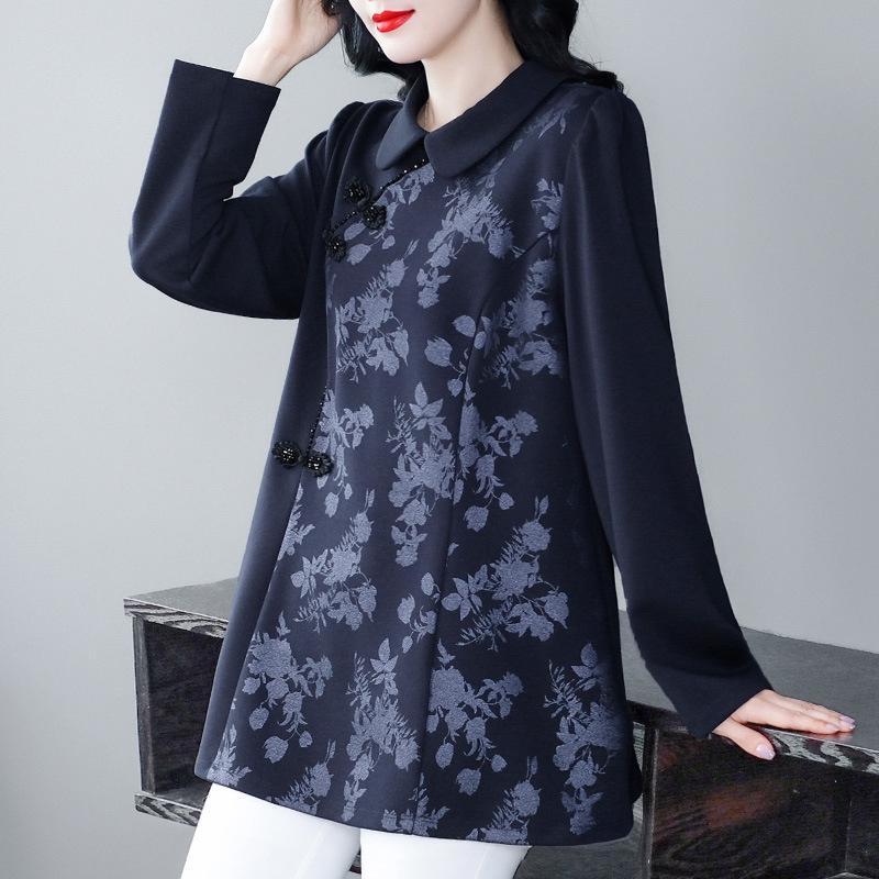 Retro Slimming Loose Plus Size Frog Button Blouse for Middle-Aged Women - Age-Reducing, Long Sleeve and Versatile Design. XL (Recommended 120-140 jin)
Retro Slimming Loose Plus Size Frog Button Blouse for Middle-Aged Women - Age-Reducing, Long Sleeve and Versatile Design. XL (Recommended 120-140 jin)