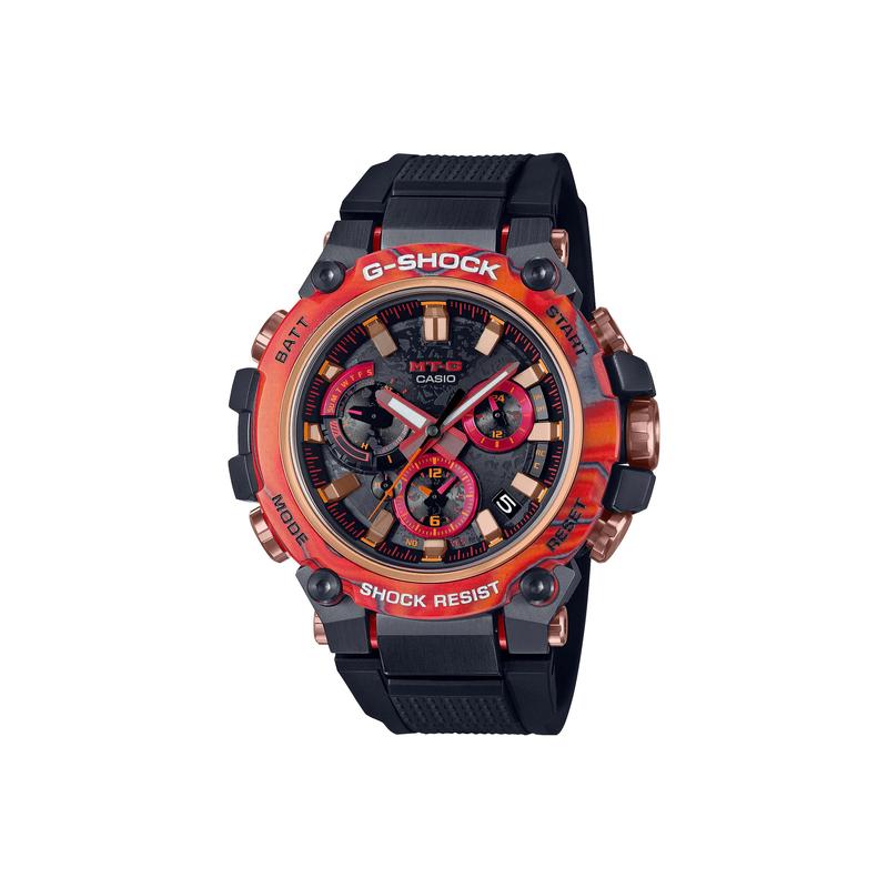Casio MT-G series 40th anniversary Dahongyan series 200 meters waterproof solar quartz movement resin strap Japanese and Korean watch MTG-B3000FR-1AJR чорний
Casio MT-G series 40th anniversary Dahongyan series 200 meters waterproof solar quartz movement resin strap Japanese and Korean watch MTG-B3000FR-1AJR чорний