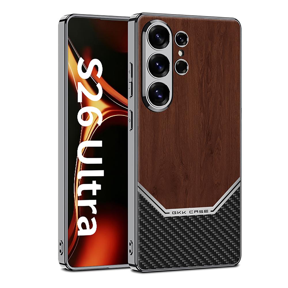 GKK Чохол для Samsung Galaxy S26 Ultra Електрооцинкований PC TPU Шкіра PU Чохол для телефону Дерев яна текстура
GKK Чохол для Samsung Galaxy S26 Ultra Електрооцинкований PC TPU Шкіра PU Чохол для телефону Дерев яна текстура