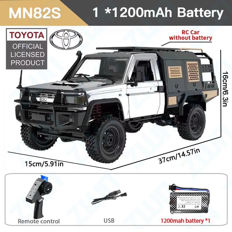 MN82S LC79 2.4G 1/12 Full Scale RC Pickup Short Truck 4WD Remote Control Climbing Off-road Car Toy for Boys Girls Christmas Gift
MN82S LC79 2.4G 1/12 Full Scale RC Pickup Short Truck 4WD Remote Control Climbing Off-road Car Toy for Boys Girls Christmas Gift