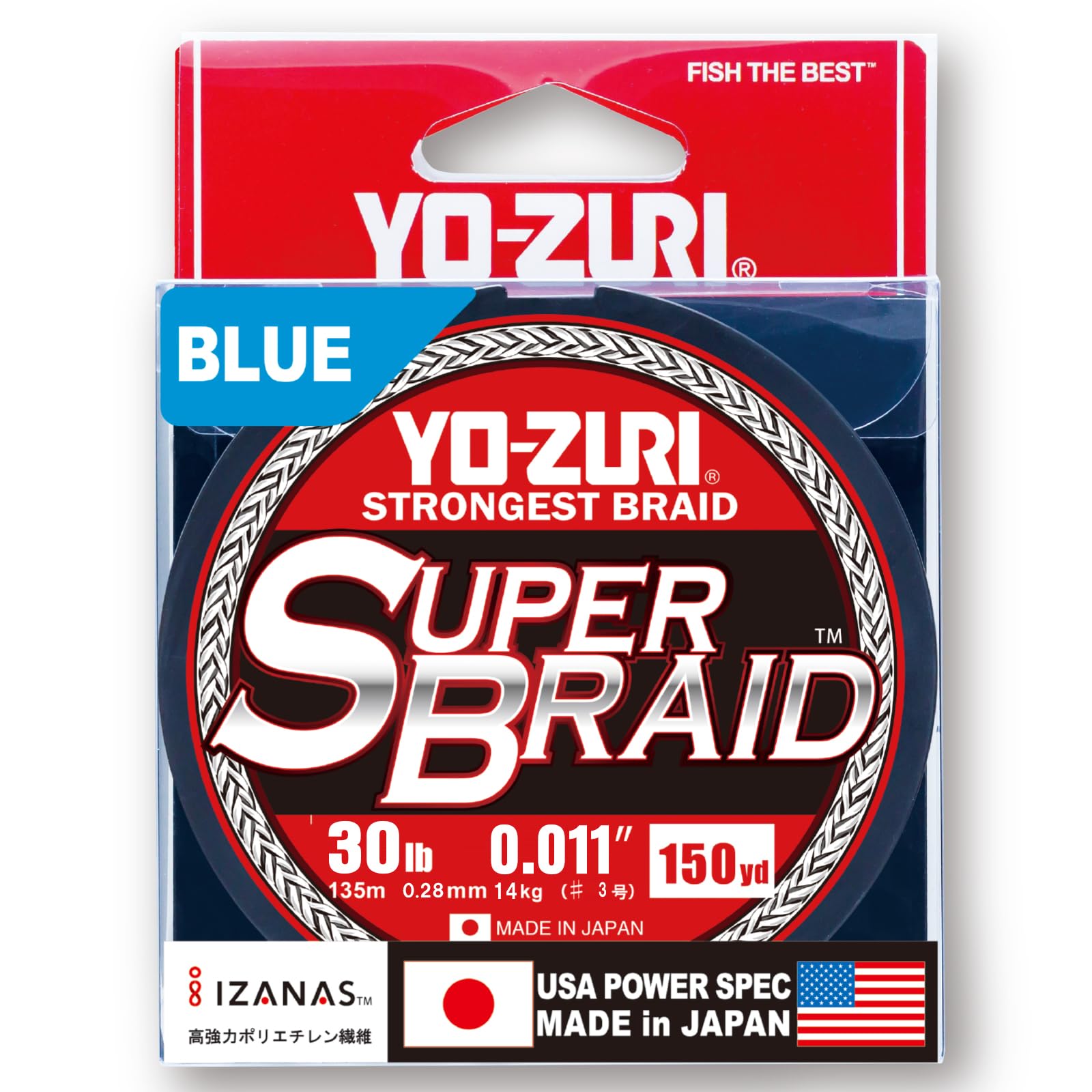 PE Line Super Braid 150YDS 30Lbs Blue YO-ZURI Color синій
PE Line Super Braid 150YDS 30Lbs Blue YO-ZURI Color синій