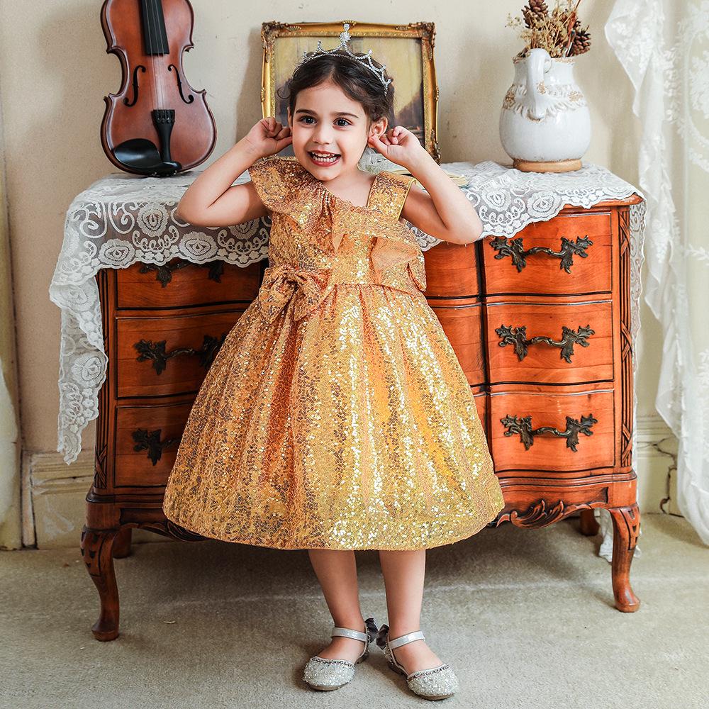 2024 Sequin Bow One-Shoulder Girls Evening Gown | Flower Girl & Birthday Princess Dress 90cm
2024 Sequin Bow One-Shoulder Girls Evening Gown | Flower Girl & Birthday Princess Dress 90cm