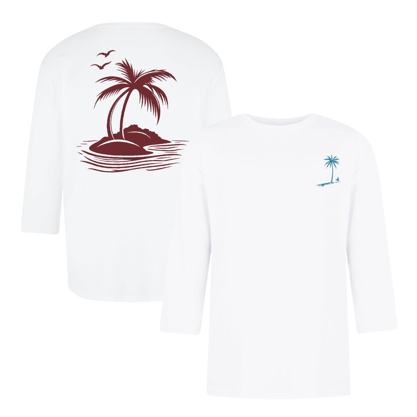 Мужская повседневная и модная футболка с принтованным воротником и рукавами три четверти XL белый
Мужская повседневная и модная футболка с принтованным воротником и рукавами три четверти XL белый