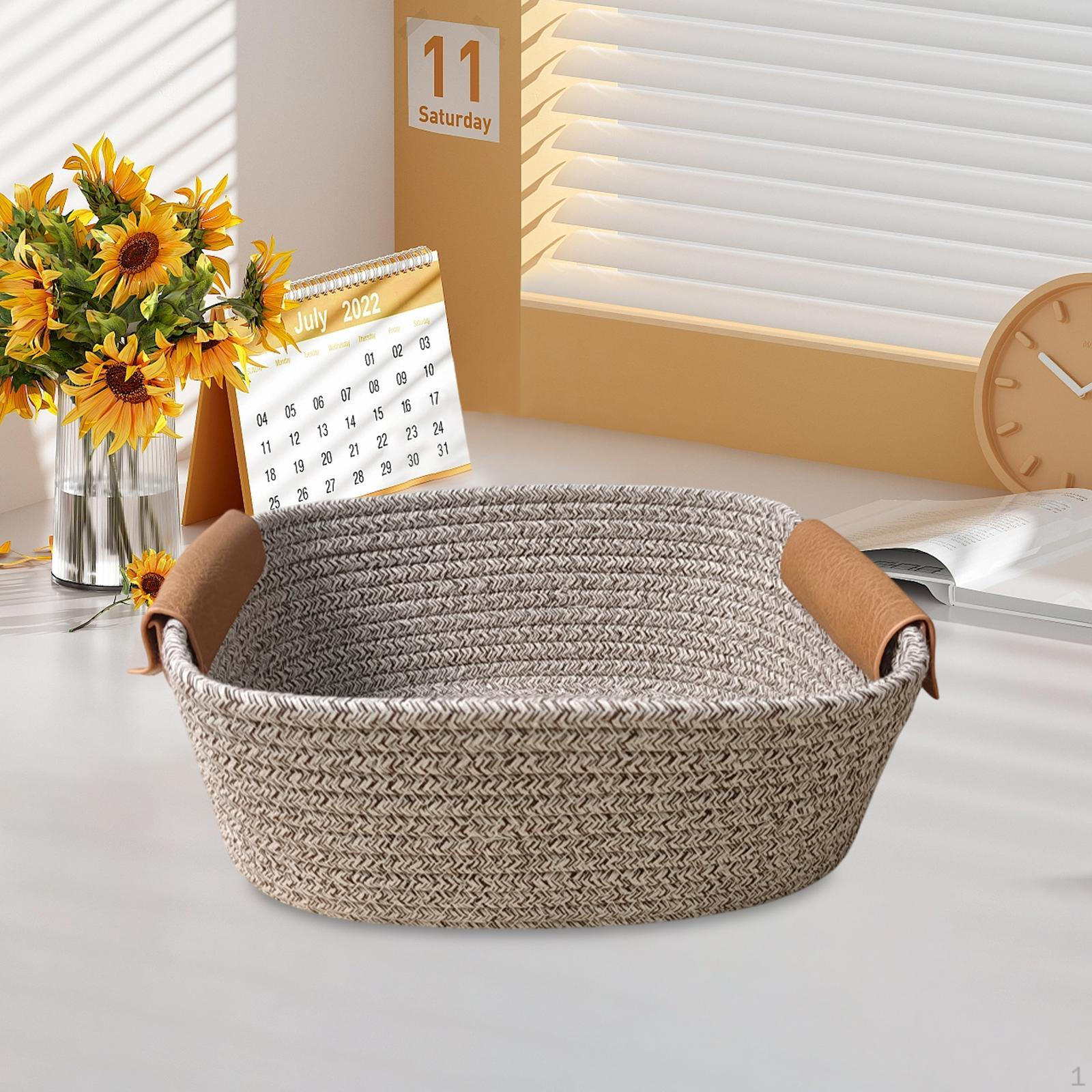 Хлопчатобумажная плетеная корзина для хранения фруктов, декоративная деревенская корзина для пикника, для хлеба White Gray S
Хлопчатобумажная плетеная корзина для хранения фруктов, декоративная деревенская корзина для пикника, для хлеба White Gray S