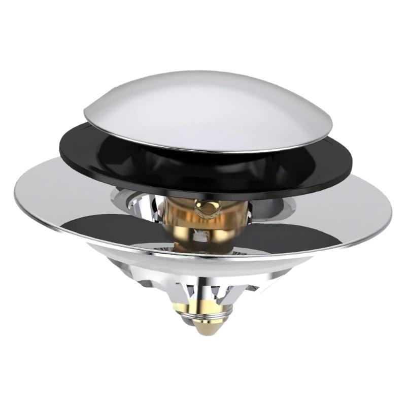 652F Universals Bath Tub Drain Stoppers Bathroom Drain Cover Hair Catcher Push Type Bounce Cores Brass Bathtub Stopper Small disc срібний
652F Universals Bath Tub Drain Stoppers Bathroom Drain Cover Hair Catcher Push Type Bounce Cores Brass Bathtub Stopper Small disc срібний