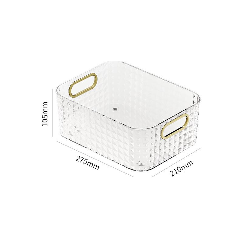 Роскошный прозрачный ящик для хранения аксессуаров для ванной комнаты с ручкой, кухонные настольные органайзеры для макияжа, корзина-органайзер для ювелирных изделий, коробка прозрачный
Роскошный прозрачный ящик для хранения аксессуаров для ванной комнаты с ручкой, кухонные настольные органайзеры для макияжа, корзина-органайзер для ювелирных изделий, коробка прозрачный