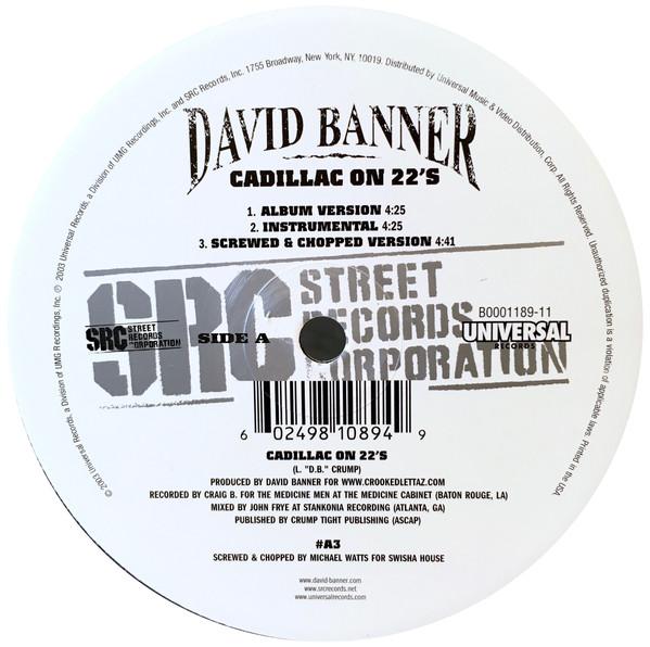 12inch Record DAVID BANNER - Cadillac On 22 s / Might Getcha B000118911 Universal Recor 2003 US Rap & Hip-Hop/R&B Used
12inch Record DAVID BANNER - Cadillac On 22 s / Might Getcha B000118911 Universal Recor 2003 US Rap & Hip-Hop/R&B Used