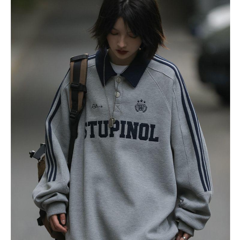 Women s 2025 High Street Hip Hop Retro Polo Collar Sweatshirt - Spring/Autumn Trendy Loose Fit Jacket L (suggested for 100-125 lbs)
Women s 2025 High Street Hip Hop Retro Polo Collar Sweatshirt - Spring/Autumn Trendy Loose Fit Jacket L (suggested for 100-125 lbs)