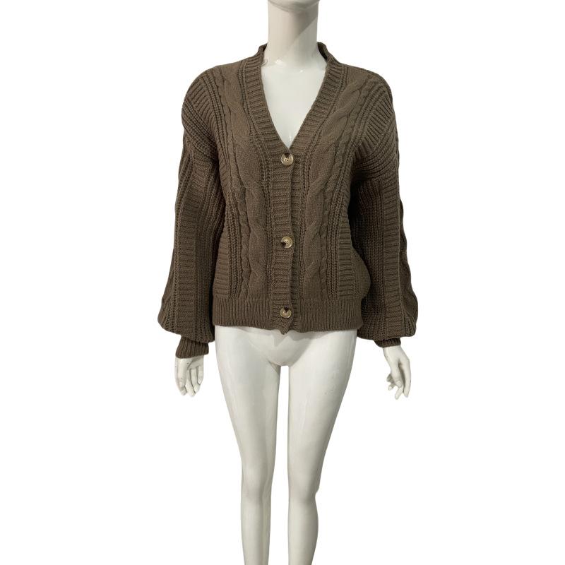 Свитер с V-образным вырезом для женщин, короткий кардиган со свободными рукавами-фонариками с перекрутом XL кофейный
Свитер с V-образным вырезом для женщин, короткий кардиган со свободными рукавами-фонариками с перекрутом XL кофейный