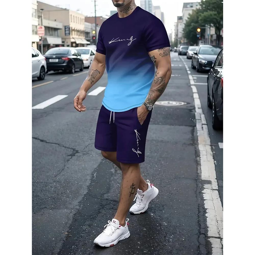 Summer Men s Gradual Change Sports Suit Fashion Trend Versatile Breathable S
Summer Men s Gradual Change Sports Suit Fashion Trend Versatile Breathable S
