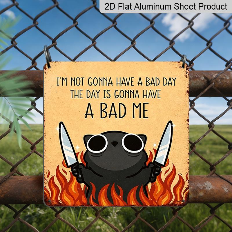 2D Flat - 1pc Vintage Aluminum Metal Sign, Outdoor Decorative Wall Plaque, Retro Tin Sign Style, Featuring A Black Humor Quote, I Won T Have A Bad 20*20cm
2D Flat - 1pc Vintage Aluminum Metal Sign, Outdoor Decorative Wall Plaque, Retro Tin Sign Style, Featuring A Black Humor Quote, I Won T Have A Bad 20*20cm