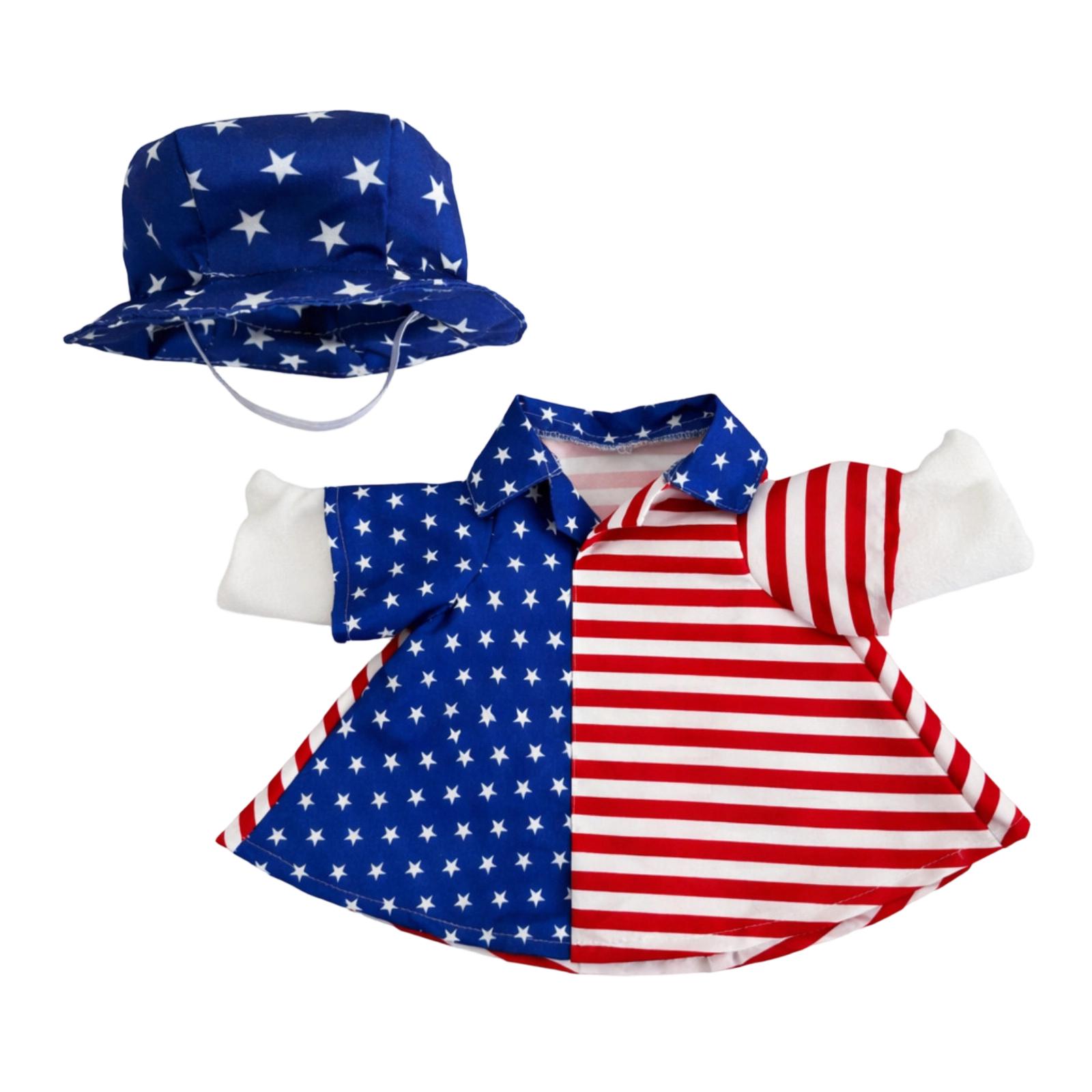 Pet Dress and Hat Set with Star and Stripe Print Lightweight Fabric Shirt Style Outfit for Small Dogs or Cats One Size
Pet Dress and Hat Set with Star and Stripe Print Lightweight Fabric Shirt Style Outfit for Small Dogs or Cats One Size