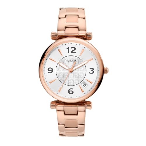 Fossil CARLIE ES5158 Women s Pink Gold Watch
Fossil CARLIE ES5158 Women s Pink Gold Watch