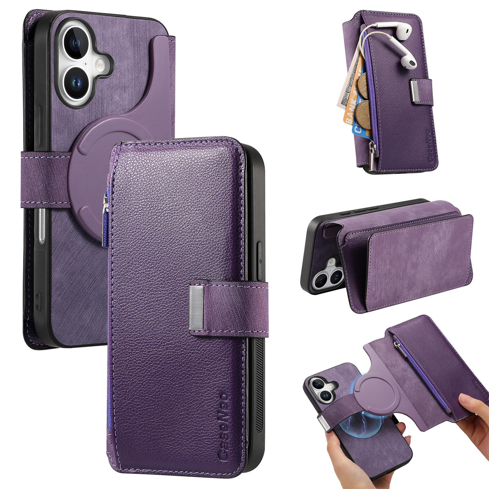 CASENEO MW-02 For iPhone 16 Plus Leather Case Detachable Magnetic Phone Cover Purple
CASENEO MW-02 For iPhone 16 Plus Leather Case Detachable Magnetic Phone Cover Purple