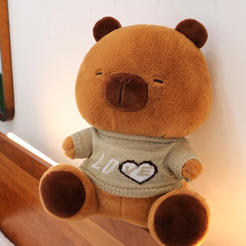 Милый свитер капибары плюшевая игрушка – большая мультяшная подушка-кукла в подарок 40cm 0.55kg
Милый свитер капибары плюшевая игрушка – большая мультяшная подушка-кукла в подарок 40cm 0.55kg