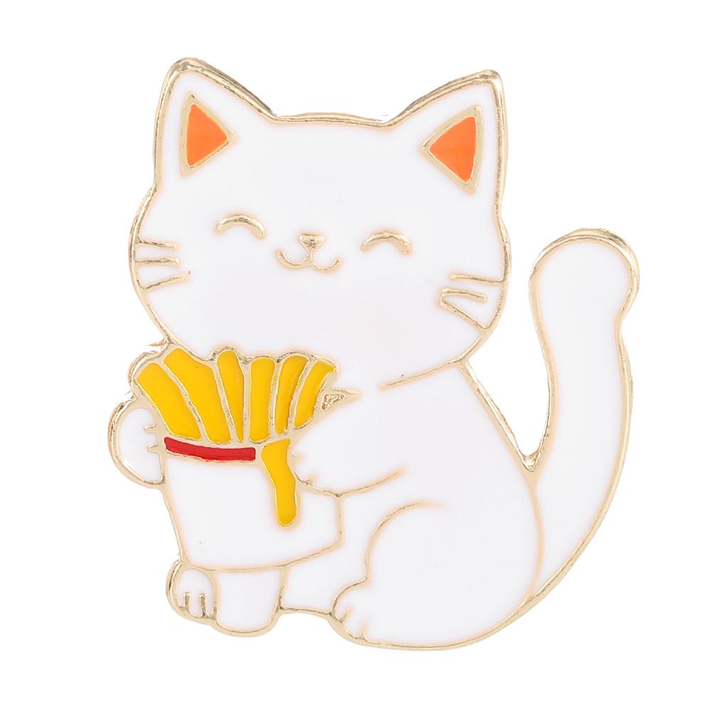 Happy Food Cats Enamel Brooches Cute French Fries Doughnut Pattern Kitten Pins For Pet Lovers Gift
Happy Food Cats Enamel Brooches Cute French Fries Doughnut Pattern Kitten Pins For Pet Lovers Gift