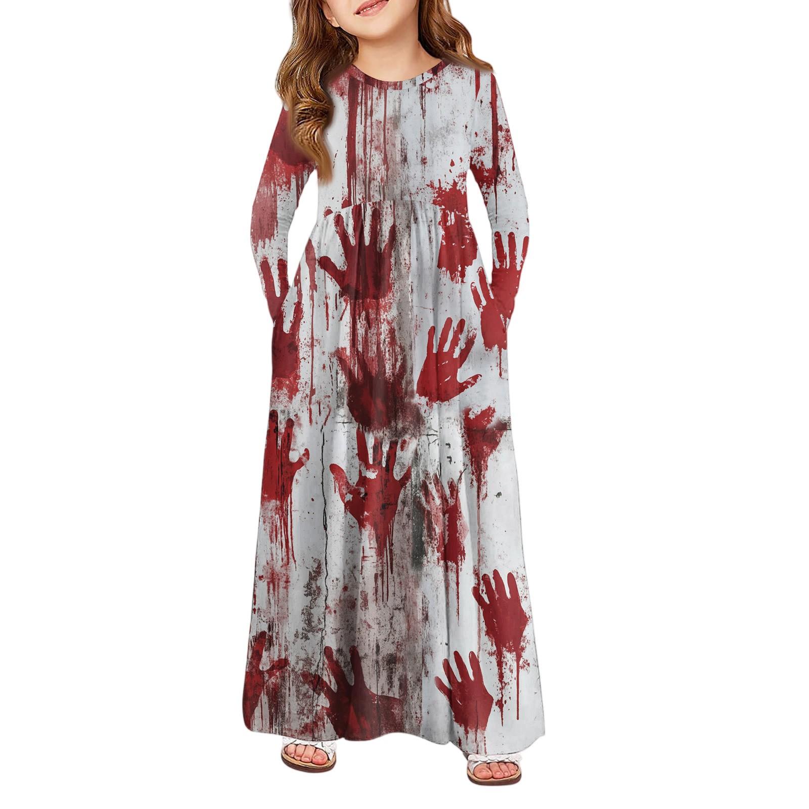 Девичье платье макси на Хэллоуин - Платье с длинным рукавом и карманами 130
Девичье платье макси на Хэллоуин - Платье с длинным рукавом и карманами 130