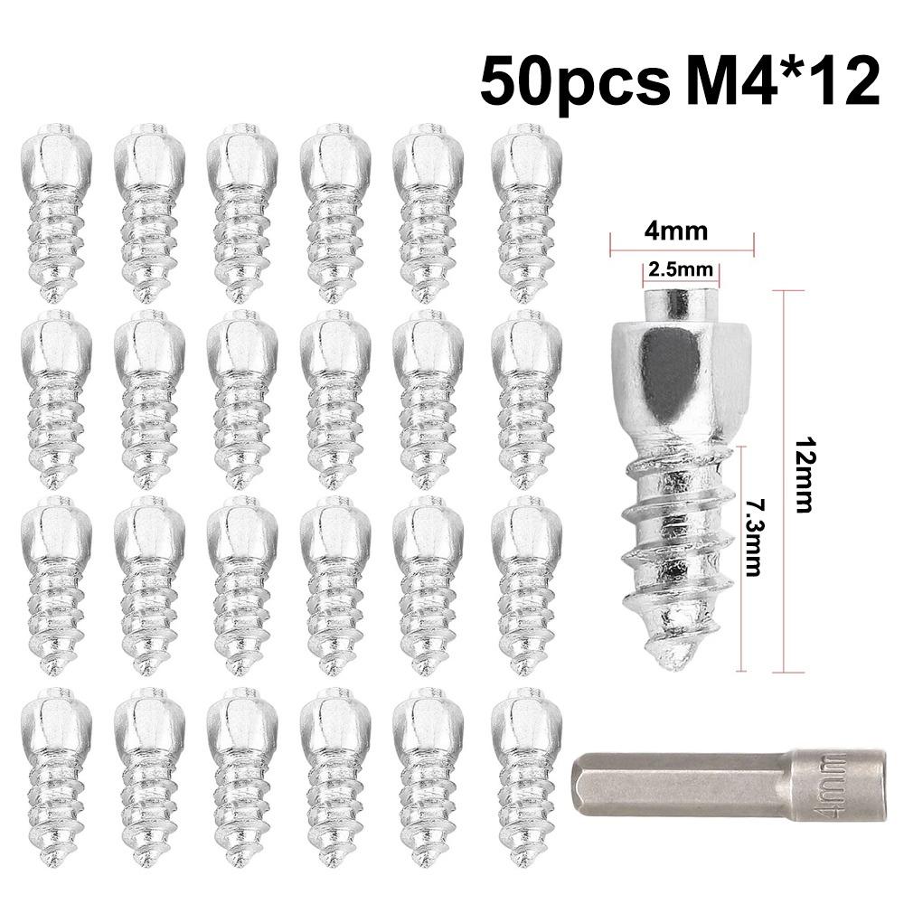 50pcs Anti Ice Tire Studs Screw 4x9mm 4x12mm Wheel Lugs New Snow Spikes Racing Car 50pcs M4*12
50pcs Anti Ice Tire Studs Screw 4x9mm 4x12mm Wheel Lugs New Snow Spikes Racing Car 50pcs M4*12
