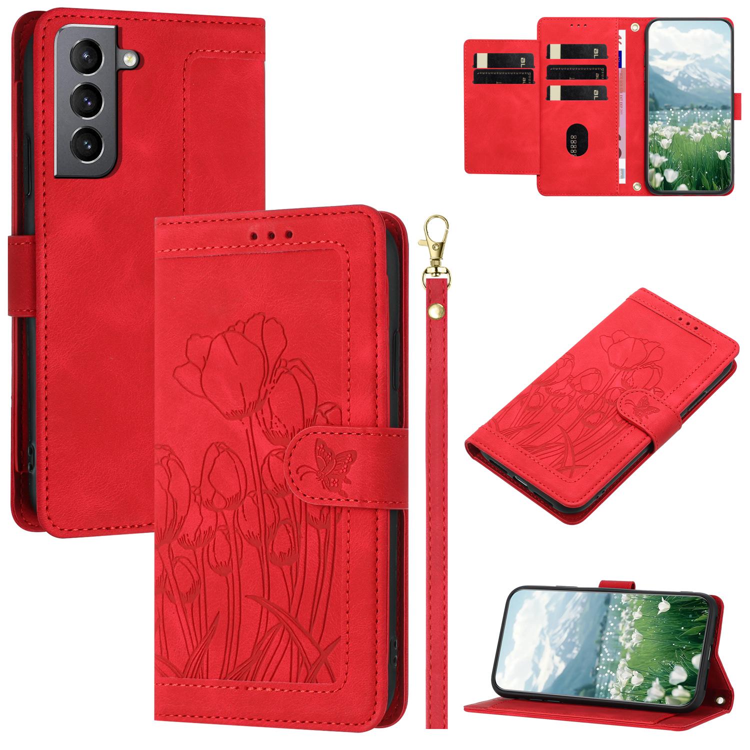 For Samsung Galaxy S22 5G Case Tulip Leather Phone Cover with 5 Card Slots Wallet Red
For Samsung Galaxy S22 5G Case Tulip Leather Phone Cover with 5 Card Slots Wallet Red