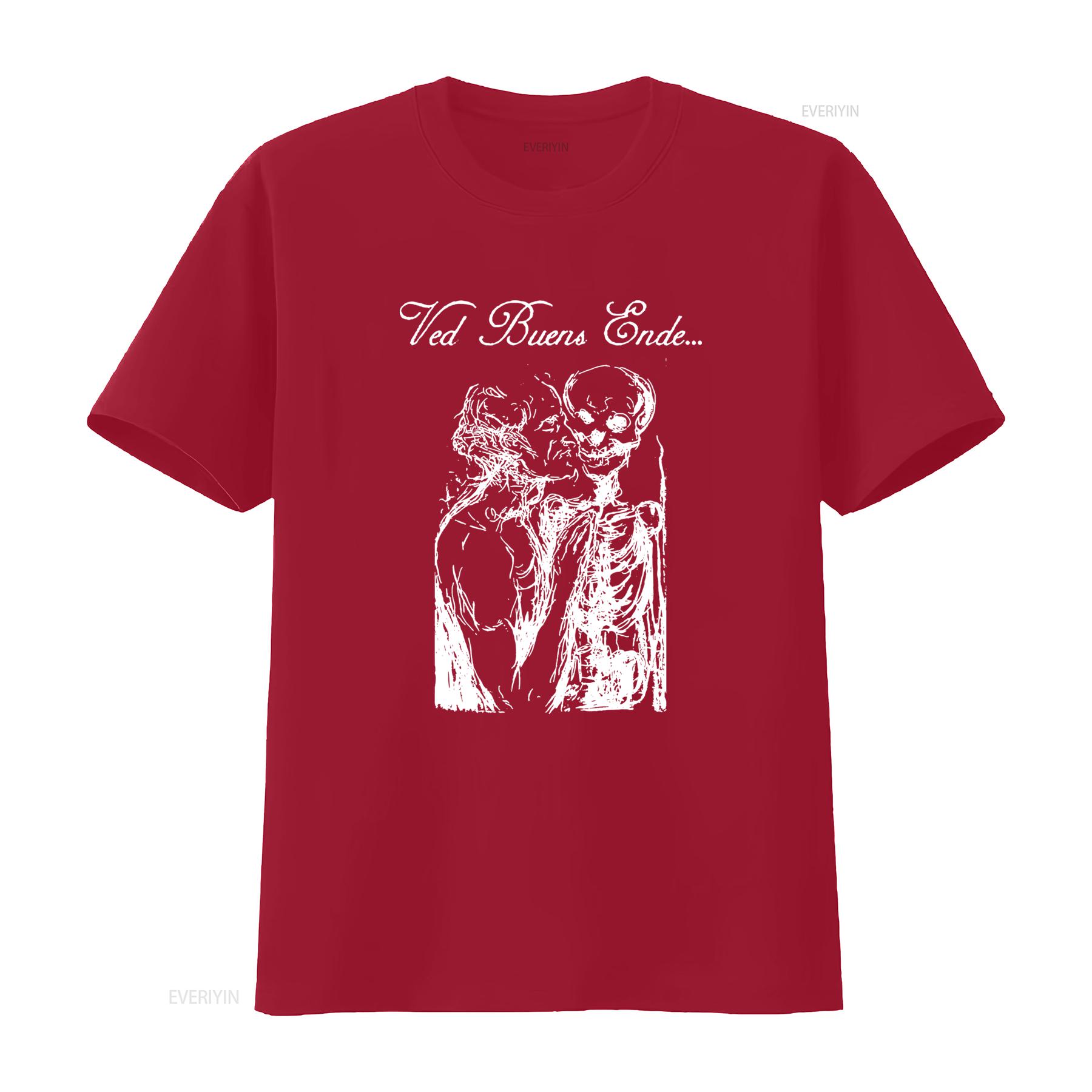 Ved Buens Ende T Shirt Gothic Skeleton Kiss Design Sizes S 3XL vintage Washed Slightly Breathable Unisex streetwear Soft S
Ved Buens Ende T Shirt Gothic Skeleton Kiss Design Sizes S 3XL vintage Washed Slightly Breathable Unisex streetwear Soft S