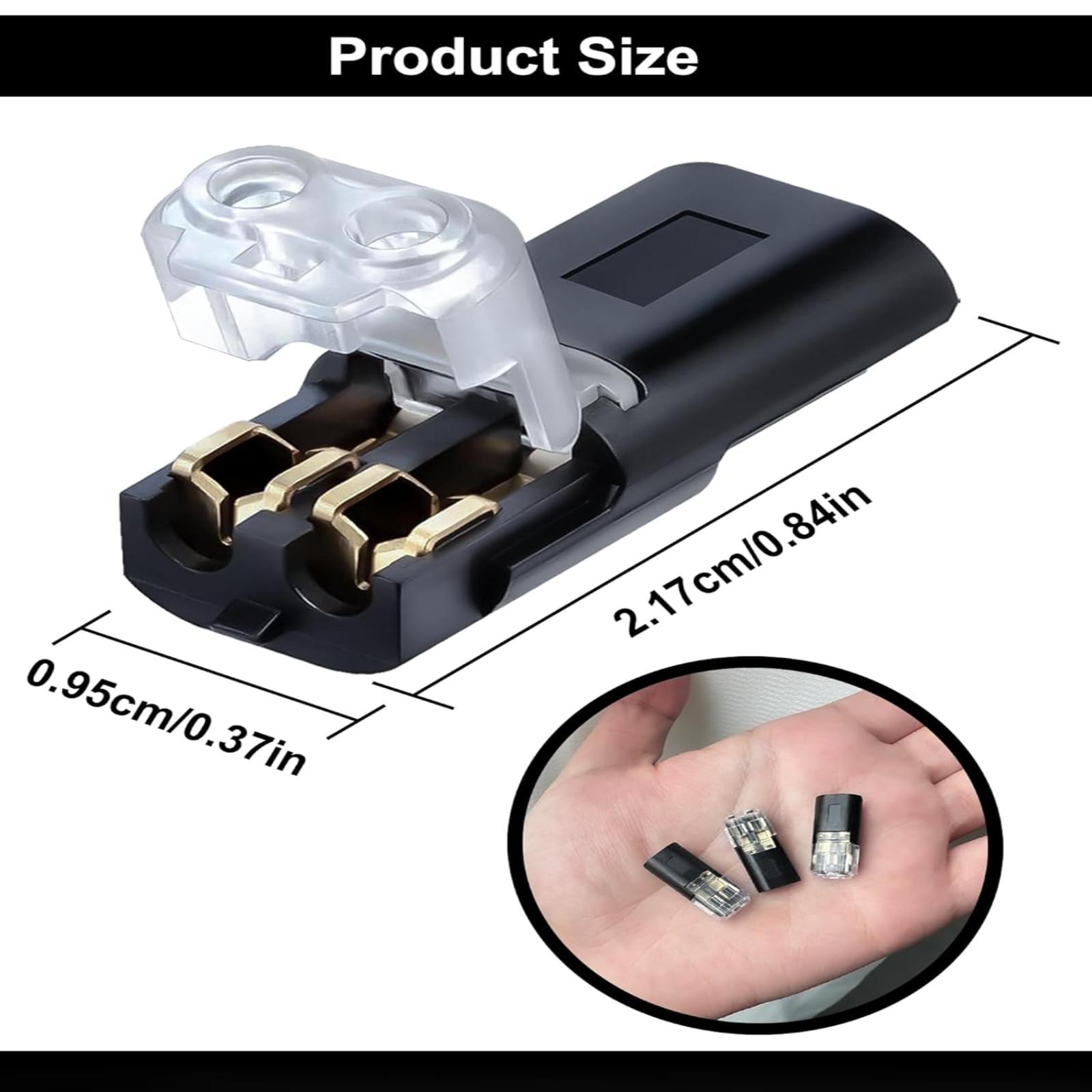 50pcs Double-Wire Plug-in Connector with Locking Buckle Pluggable LED Wire Connector 2 Pin 2 Way Universal Compact Wire
50pcs Double-Wire Plug-in Connector with Locking Buckle Pluggable LED Wire Connector 2 Pin 2 Way Universal Compact Wire